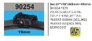 SİLGİ PALETİ-BANANA (X2) GOLF V-PASSAT VI-JETTA 2009---}-TOURAN 610/480 TK. - RBW-90254