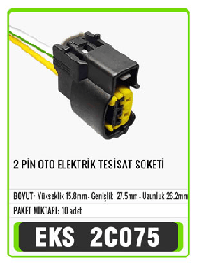 SOKET-2 PİN OTO ELEKTRİK TESİSAT - EKS-2C075