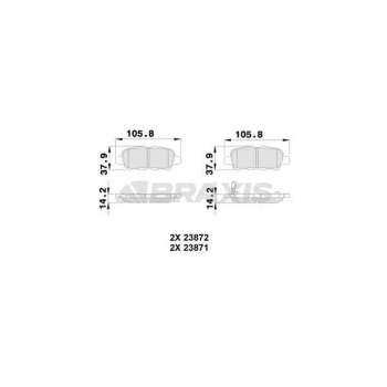ARKA FREN BALATASI NISSAN QASHQAI J10 07-13 XTRAIL 07-13 PARTHFINDER 13-> KOLEOS 08-> JUKE 10->SUZUK - BRAXIS AB0225