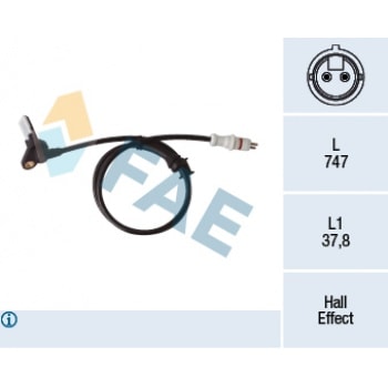 ABS SENSOR KABLO ARKA SAG KANGOO - FAE 78413