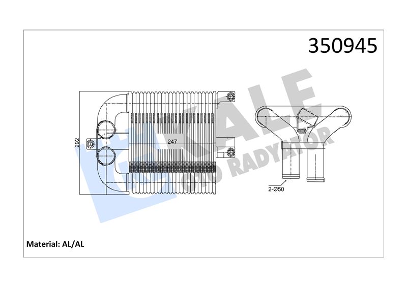 TURBO INTERCOOLER RADYATORU ISUZU D-MAX 07>12 - KALE 350945