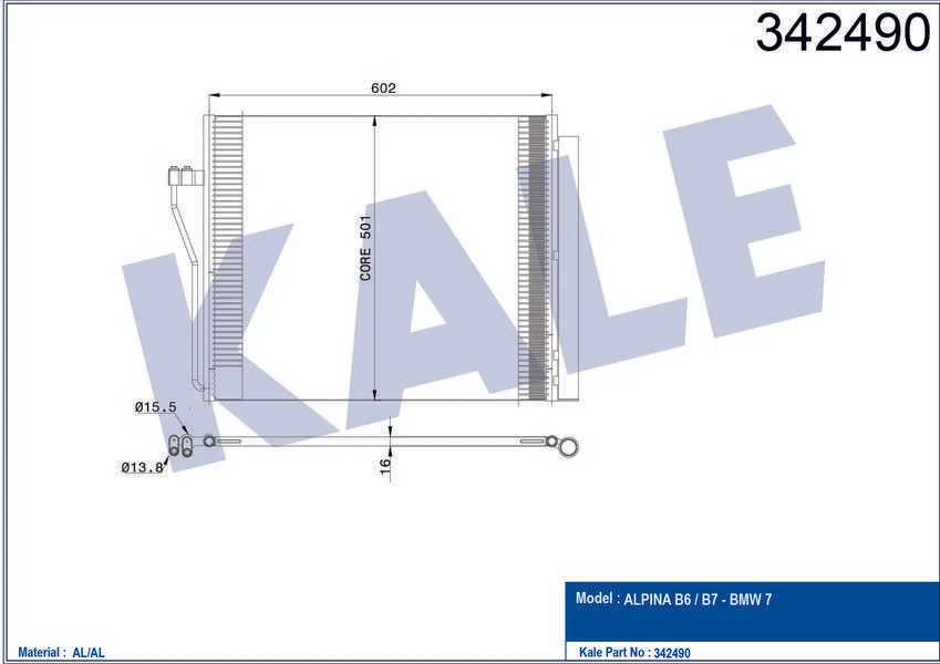 Bmw Klima Radyatoru Bmw F01 F02 F03 F04 - Kale 342490