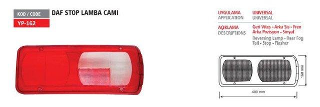 STOP LAMBASI CAMI DAF - YUCEPLAST YP-162 C