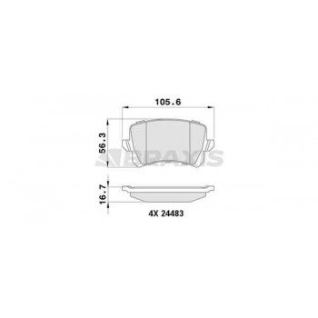 FREN BALATASI ARKA PASSAT B7 10> SHARAN 10> TIGUAN 07> / A6 01> Q3 11> / ALHAMBRA 10> - BRAXIS AA0050