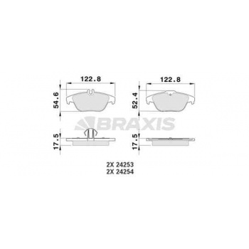 FREN BALATASI ARKA X204 08>15 W204 07>14 S204 07>14 C207 11>16 A207 10>16 - BRAXIS AA0091