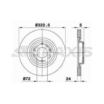 ON FREN DISK AYNASI MAZDA RX 8 1.3I - BRAXIS AE0589