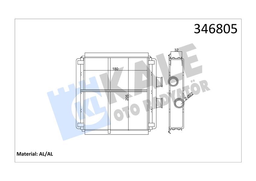 KALORIFER RADYATORU W204 07>14 W212 09>15 C218 11>17 R231 12> C190 14> R197 11> - KALE 346805