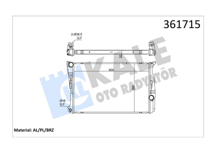 Bmw Motor Su Radyatoru Bmw  X3 F25  X4 F26 - Kale 361715