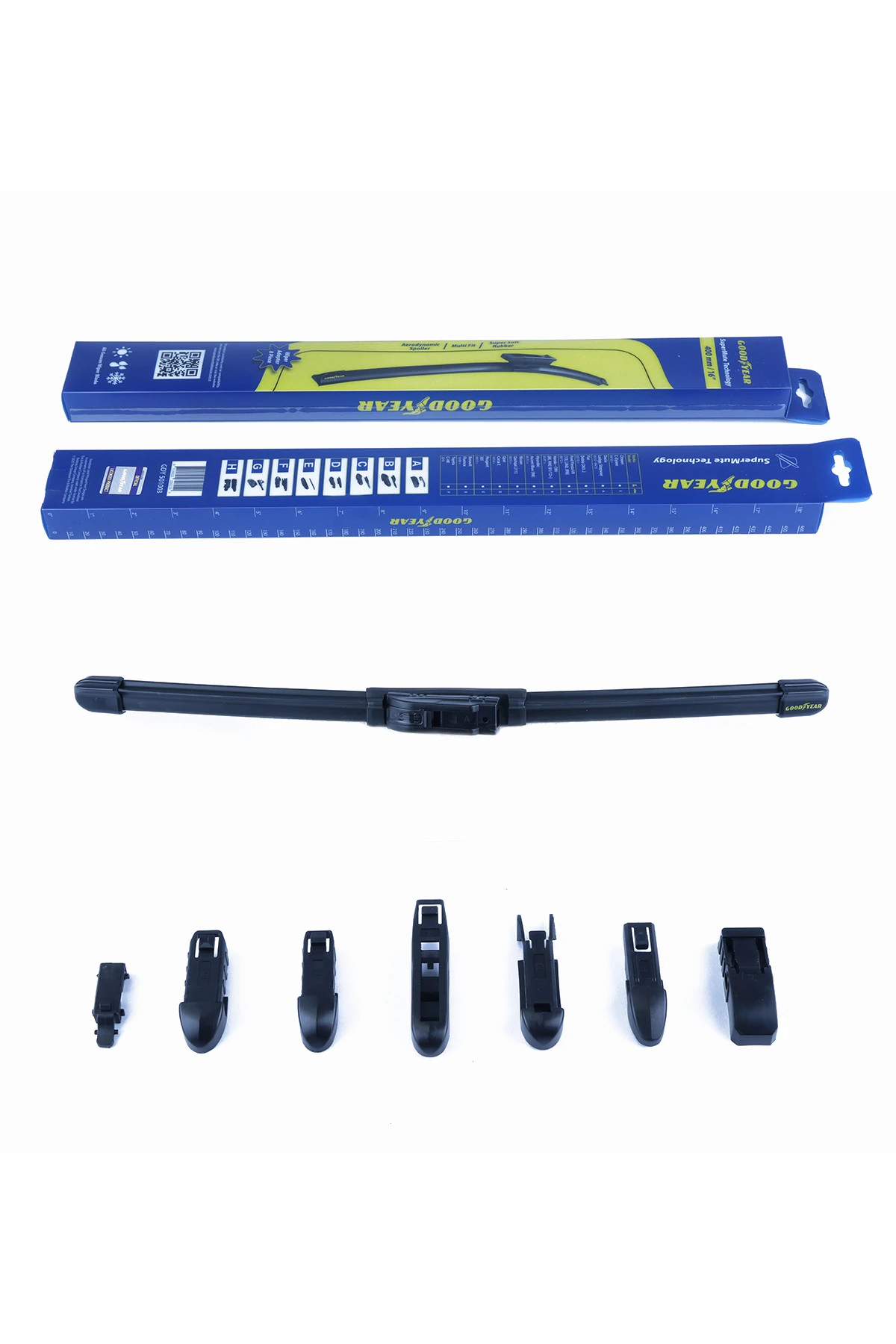 Unı Silecek Süpürgesi Ön - 400mm (adet) Muz Tipi Unıversal 8 Aparatlı - Gdy 501003