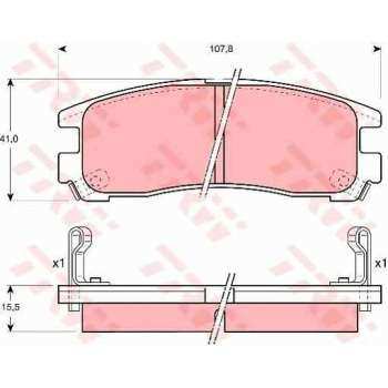 Mitsubıshı Arka Fren Balatası Pajero Pinin1,8 2,0 Gdi 99>06 Galant 1,8 2,0 92>06 - Trw Gdb1023