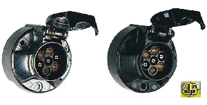 Unıversal Römork Fişi Dişi 7'li Gri Vidalı Metal () - Sertplas-E2318fk