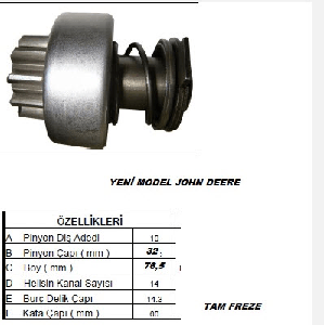 MARŞ DİŞLİSİ-10D 14K JOHN DEERE YM. - FORMMETAL-74978