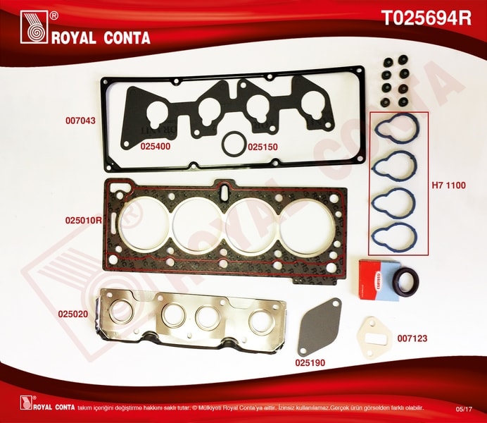 UST TAKIM CONTASI KECELI R19 CLIO MEGANE 1,4 / 1,6 16V (K7J / K7M) - ROYAL T025694R