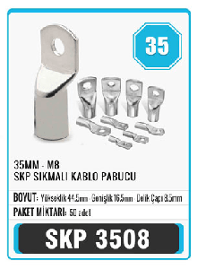 SIKMALI KABLO PABUCU>35MM - M8 SKP - EKS-SKP3508