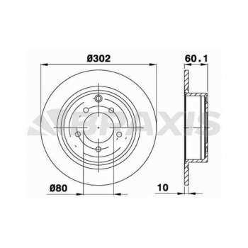 ARKA FREN DISK AYNASI MITSUBISHI ASX OUTLANDER 2 - BRAXIS AE0549
