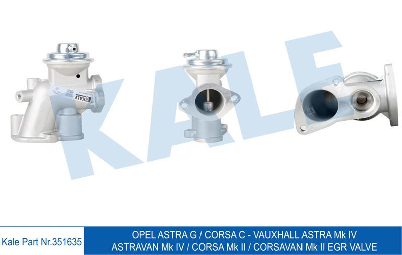 EGR VALFI ASTRA G / CORSA C VAUXHALL ASTRA Mk IV / ASTRAVAN Mk IV / CORSA Mk II / CORSAVAN Mk II - KALE 351635