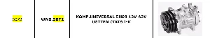 Unıversal Klima Kompresörü>unıversal 5h09 12v A2v Ustten Cikis I-K - Wondo-5072