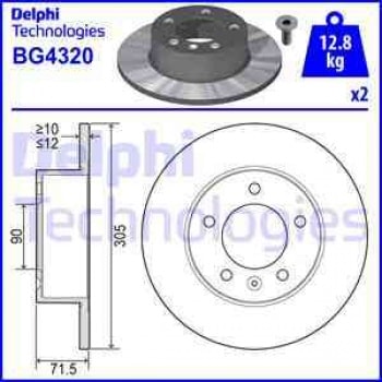 FREN DISKI ARKA MASTER III MOVANO B 2,3DCI 10> - DELPHI BG4320