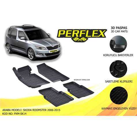 Vag Paspas 3d Havuzlu X-Mat Roomster 2006-2015 - Perflex Pxm-Sk14