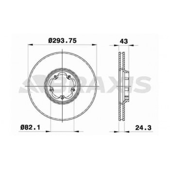 ON FREN DISK AYNASI TRANSIT V184 00>06 A.CEKER OLCU: (294 X 43) - BRAXIS AE0080