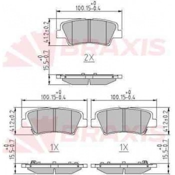 ARKA FREN BALATASI HYUNDAI ACCENT BLUE 11-> ELANTRA 11-> I40 11-> I30 11-> OPTIMA 11-15 RIO 11-> CEE - BRAXIS AA0602