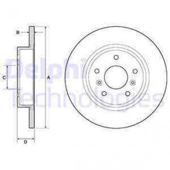 ARKA FREN DISKI (AYNASI) DUZ NISSAN QASHQAI 13> / X-TRAIL T32 14> / RENAULT KADJAR 15> (290X5) - DELPHI BG4807C