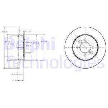 ARKA FREN AYNASI (DISKI) LAGUNA I SAFRANE 1,6 / 1,8 / 2,0 / 2,2 - DELPHI BG2694