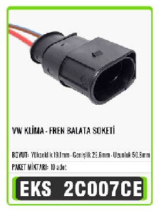 SOKET>VOLKSWAGEN FAN MOTOR  DİŞİ - EKS-2C007CE