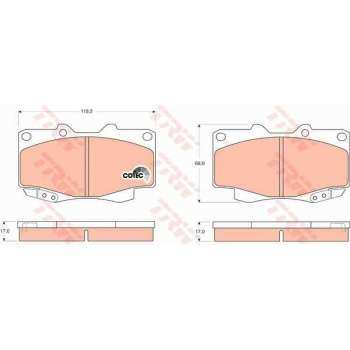 Toyota Ticarı On Fren Balatası Toyota Hilux Vigo 4x4 06-11 - Trw Gdb3428