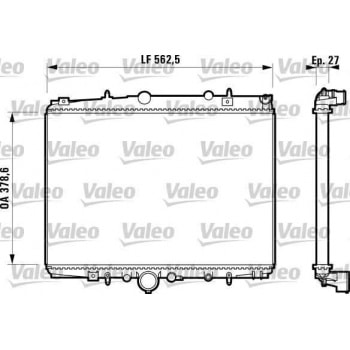 MOTOR RADYATORU P406 P607 C5 2,0HDI / 2,0I 16V MANUEL 99> (380*538*26) - VALEO 732598