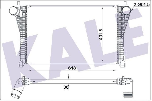 TURBO RADYATORU INTERCOOLER GOLF VII 13> PASSAT 15> TIGUAN 16> TOURAN 15> AUDI A3 12> TT 14> LEON 13 - KALE 352405