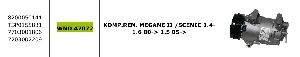 Unıversal Klima Kompresörü>ren. Megane II /scenic 1.4-1.6 00-> 1.5 05-> - Wondo-47072