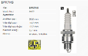 Unıversal Buji-Volvo Penta Evinrude Johnson Mercury Yam.y.m Buji - Ngk-Bpr7hs