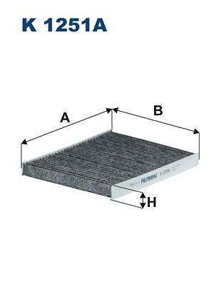 POLEN FILTRESI FIESTA VI 08 /> B MAX 13 /> TRANSIT COURIER 14 /> ECOSPORT 12> KA+ III 18>  KARBONLU - FILTRON K1251A