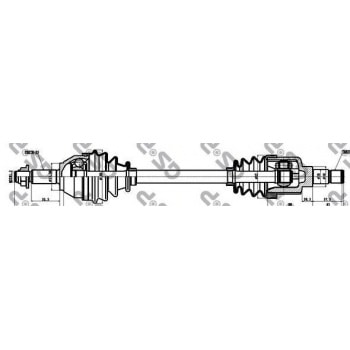 ON AKS SOL KOMPLE FOCUS 1,4 / 1,6 / 1,8TDCI / 98>04 (IC FREZE:23, DIS FREZE:25 UZUNLUK:633MM, CONTA - GSP 218042