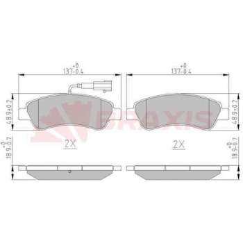 FREN BALATASI ARKA FISLI DUCATO 12> / BOXER 12> / JUMPER 12> - BRAXIS AA0620