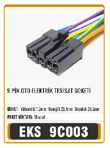 SOKET>9 PİN OTO ELEKTRİK TESİSAT - EKS-9C003