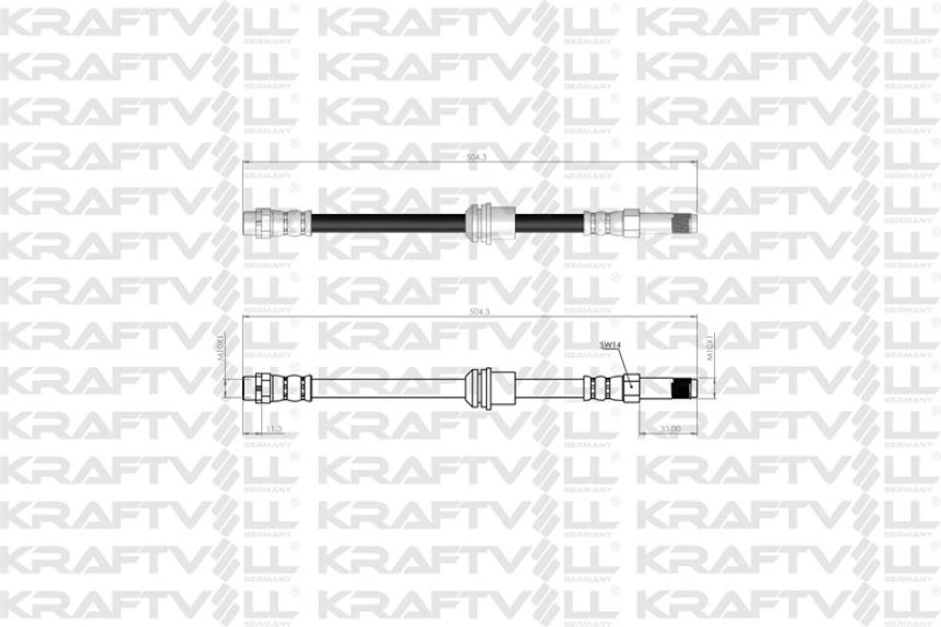 Bmw Fren Hortumu Arka Bmw E46 97>06 - Kraftvoll 07080400