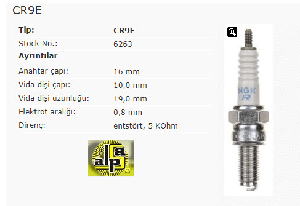 Unıversal Buji-Yamaha-Suzuki-Kawasaki Motor - Ngk-Cr9e