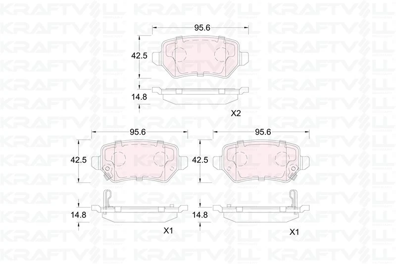Opel Fren Balatası Arka Astra G Astra H Meriva A Zafıra B Corsa C Kia Ceed 12> - Kraftvoll 07010022