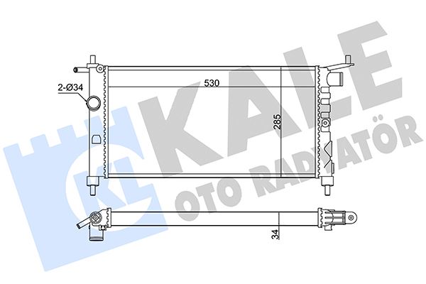 MOTOR RADYATORU COMBO / CORSA B / TIGRA CHEVROLET CORSA VAUXHALL COMBO Mk I / CORSA Mk I / TIGRA - KALE 351235
