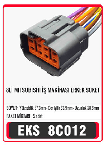 SOKET>8Lİ MITSUBISHİ İŞMAKINASI ERKEK    S8013 - EKS-8C012