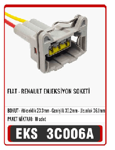 SOKET>RENAULT  FIAT  ENJEKSİYON    ÇİFT KANALLI   S3007 - EKS-3C006A