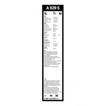 SILECEK SUPURGESI AEROTWIN 600 / 475 MM A929S FREELANDER 06> AUDI A3 03> KOLEOS 4X4 - BOSCH 3397118929
