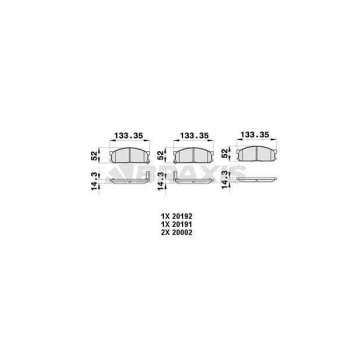 ON FREN BALATASI KIA BESTA MAZDA E2200 94>00 - BRAXIS AB0454
