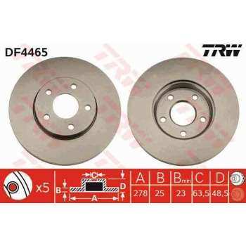 ON FREN DISK AYNASI FOCUS III 1,6ECO / 1,6TDCI FOCUS II 04 /> FOCUS II C MAX 03>07 C MAX 07 /> 1,6EC - TRW DF4465