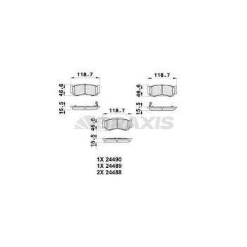 ARKA FREN BALATASI HYUNDAI SANTAFE 2.2 2.7 CRDI 06-> - BRAXIS AB0355