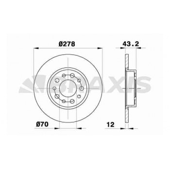 FREN DISKI ARKA 500 X 14> / 159 05> GIULIETTA 10> SPIDER 06>10 BRERA 05> JEEP RENEGAD 14> ALFA ROMEO - BRAXIS AE0346