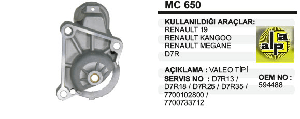 MARŞ ÖN KAPAK-VT D7R R.19/KANGO/MEGANE - REMARK-MC650