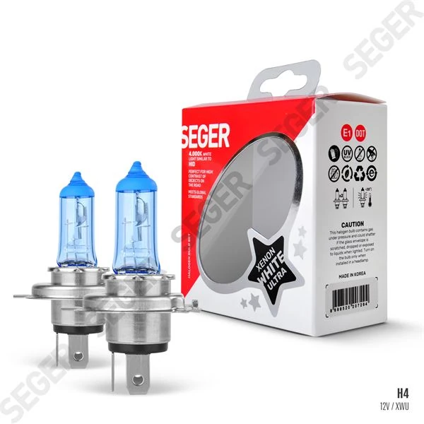 Unıversal Halojen Ampul H4 12v 60/55w P43t Xn. Wht. Ult. (4000 K) - Seger 206433
